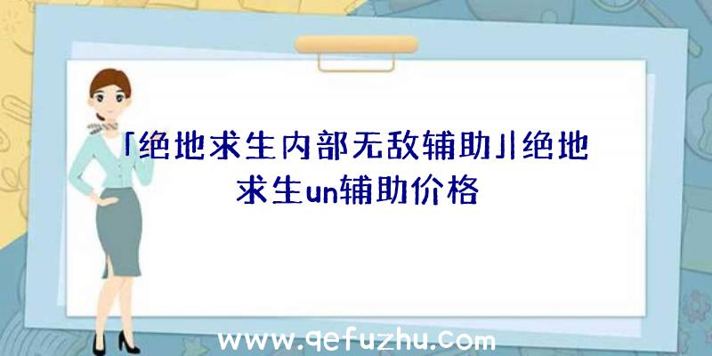 「绝地求生内部无敌辅助」|绝地求生un辅助价格